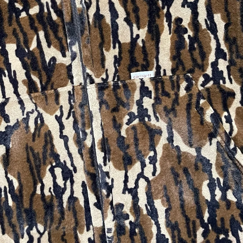 Vintage Carhartt Trebark 769 Camo Hoodie Mens XL Rare Velvet 80’s - Picture 3 of 6